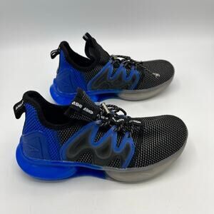 ASHION Boys Shoes Blue Black Mesh Slip On Lightweight Running Sneakers Size 34